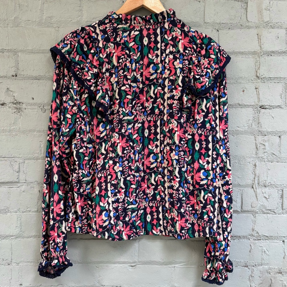 Floral Ruffle Collar Blouse - Picture 7 of 7